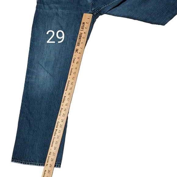 American Eagle straight leg jeans men's button fly distressed destroyed… - Picture 6 of 11